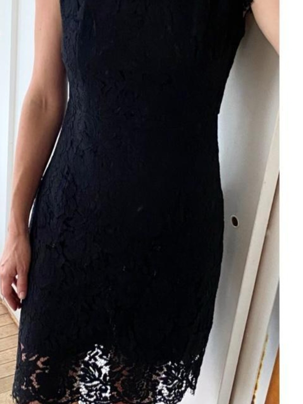 XXL Target Black Lace Midi Dress Cut Out In The Back